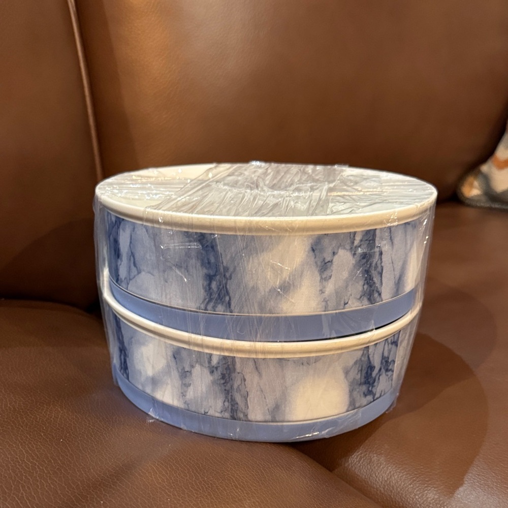 Bone Dry Blue Marble Large Pet Bowl - 2 Pack - Picture 4 of 5